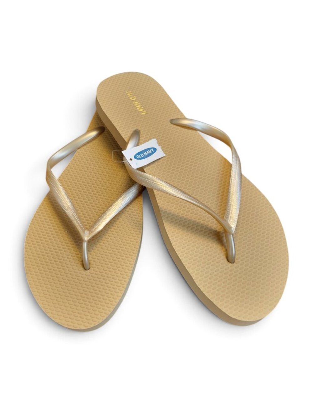 Old Navy Gold and Tan Thong Style Flip Flop Sandals